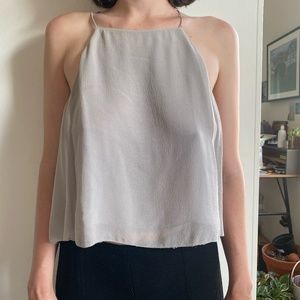 Aritzia silk chiffon cropped camisole